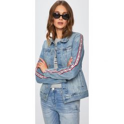 Tommy Jeans - Kurtka. Niebieskie kurtki damskie Tommy Jeans, s, bez wzorów, z bawełny, krótkie. W wyprzedaży za 499,90 zł.