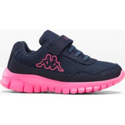 Sneakersy Kappa bonprix ciemnoniebiesko-różowy. Niebieskie buty dziewczęce sportowe bonprix, bez wzorów, bez zapięcia. Za 84,99 zł.