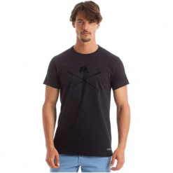 Polo Club C.H..A T-Shirt Męski L Ciemnoniebieski. Brązowe koszulki polo Polo Club C.H..A, l, z bawełny. W wyprzedaży za 119,00 zł.