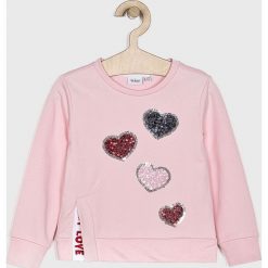 Blukids - Bluza dziecięca 98-134 cm. Różowe bluzy dziewczęce Blukids, z nadrukiem, z bawełny, bez rękawów, bez kaptura. Za 79,90 zł.