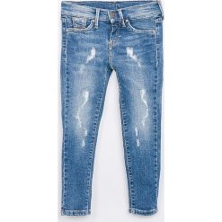 Pepe Jeans - Jeansy dziecięce Pixlette 92-180 cm. Niebieskie jeansy dziewczęce Pepe Jeans, bez wzorów, z elastanu. W wyprzedaży za 139,90 zł.