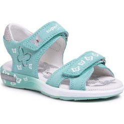 Sandały SUPERFIT - 6-06131-70 S Grun. Zielone sandały dziewczęce Superfit, ze skóry, bez zapięcia. Za 299,00 zł.