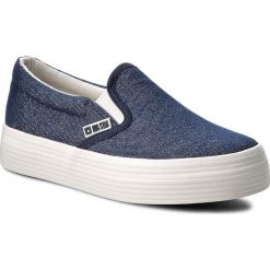 Tenisówki BIG STAR - W274714 Navy. Niebieskie półbuty damskie marki BIG STAR, bez wzorów, z gumy, bez zapięcia. Za 99,00 zł.