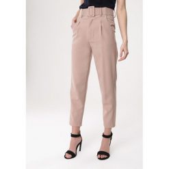 Beżowe Spodnie Graceful. Brązowe spodnie damskie Born2be, s, z tkaniny. Za 79,99 zł.