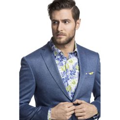 Marynarka LEONARDO MANS000249. Niebieskie marynarki męskie Giacomo Conti, na lato, m, bez wzorów, z elastanu, klasyczne. Za 499,00 zł.