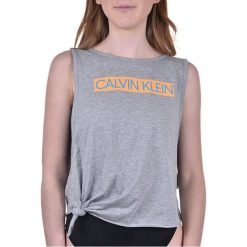 Calvin Klein T-shirt KW0KW00698 Side Knot Tank KW0KW00698 -033 Grey Heather (rozmiar S). Szare koszulki damskie Calvin Klein, s, bez wzorów, bez kołnierzyka, bez rękawów. W wyprzedaży za 113,00 zł.