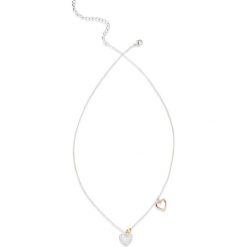 Łańcuszek z kryształami Swarovskiego® bonprix serce srebrny kolor rodowany - pozłacany czerwonym złotem -pozłacany. Szare łańcuszki damskie marki bonprix, srebrne. Za 89,99 zł.