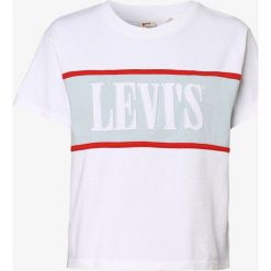 Levi's - T-shirt damski, biały. Białe t-shirty damskie Levi's®, s, w paski, z dżerseju, z kontrastowym kołnierzykiem. Za 149,95 zł.