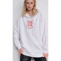 Bluza z bawełny organicznej - Biały. Białe bluzy damskie Reserved, s, bez wzorów, z bawełny, bez rękawów, bez kaptura. Za 119,99 zł.