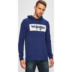 Wrangler - Bluza. Szare bluzy męskie Wrangler, s, z nadrukiem, z bawełny, z kapturem. W wyprzedaży za 119,90 zł.