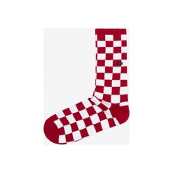 Vans Skarpetki Czerwony Biały. Czerwone skarpetki męskie Vans, w kratkę, z elastanu. Za 49,95 zł.