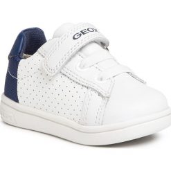 Sneakersy GEOX - B Djrock B. B B022CB 05485 C0899 M White/Navy. Białe trampki chłopięce Geox, bez wzorów, ze skóry ekologicznej, na rzepy. W wyprzedaży za 189,00 zł.