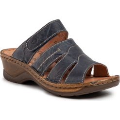 Klapki JOSEF SEIBEL - Catalonia 49 56549 95 500 Blau. Niebieskie klapki damskie Josef Seibel, bez wzorów, ze skóry, bez obcasa, na obcasie. Za 279,00 zł.