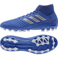 Buty piłkarskie adidas Predator 19.3 Ag M BC0297. Niebieskie buty sportowe męskie Adidas, z poliesteru, bez zapięcia, do piłki nożnej. W wyprzedaży za 369,00 zł.
