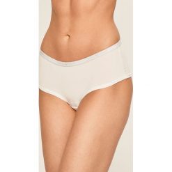 Emporio Armani - Figi. Niebieskie majtki damskie Emporio Armani, s, bez wzorów, z elastanu. Za 129,90 zł.