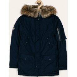 Polo Ralph Lauren - Kurtka puchowa dziecięca 134-176 cm. Niebieskie kurtki chłopięce Polo Ralph Lauren, bez wzorów, z poliesteru, długie, z kapturem. W wyprzedaży za 699,90 zł.