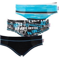 Trzypak chłopięcych slipów Blue. Niebieskie bielizna chłopięca COTONELLA, bez wzorów, z bawełny. Za 55,99 zł.