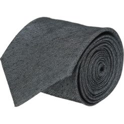 Krawaty męskie: krawat cotton grafit classic 200