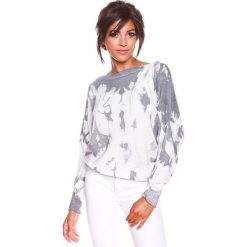 Sweter "Charlie" w kolorze biało-antracytowym. Szare bez kategorii marki 100% Maille, s, z dekoltem w łódkę. W wyprzedaży za 129,95 zł.
