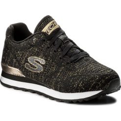 Sneakersy SKECHERS - Low Flyers 709/BKGD Black/Gold. Czarne półbuty damskie Skechers, na co dzień, bez wzorów, z tworzywa sztucznego, bez obcasa, na płaskiej podeszwie, bez zapięcia. W wyprzedaży za 239,00 zł.