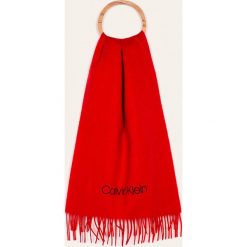 Calvin Klein Jeans - Szalik. Czarne szaliki damskie Calvin Klein Jeans, bez wzorów, z wełny. W wyprzedaży za 119,90 zł.
