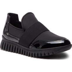 Półbuty KAZAR - Lina 34138-LT-00 Black. Czarne półbuty damskie skórzane marki Kazar, w paski, sportowe, na wysokim obcasie, na płaskiej podeszwie. Za 499,00 zł.