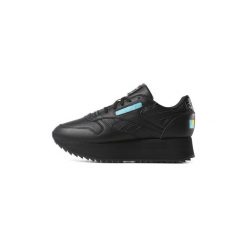 Buty Reebok Classic Classic Leather Double. Czarne trampki i tenisówki damskie marki Reebok Classic, bez wzorów, bez zapięcia. Za 499,00 zł.