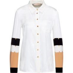 Koszula Tory Burch Shirt Patchwork Stud 60642. Białe bluzki damskie Tory Burch, bez wzorów, z elastanu, bez kołnierzyka, bez rękawów. W wyprzedaży za 809,00 zł.