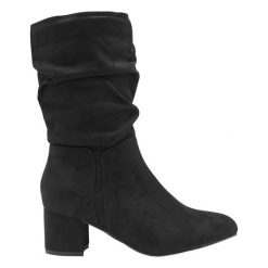 Duffy Kozaki z marszczoną cholewką czarny female czarny 41. Czarne kozaki damskie Duffy, z gumy, bez obcasa, na zamek. Za 309,00 zł.