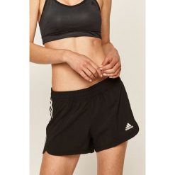 Adidas Performance - Szorty. Czarne spodenki sportowe damskie adidas Performance, s, z aplikacjami, z poliesteru, sportowe, climalite (adidas). Za 99,90 zł.