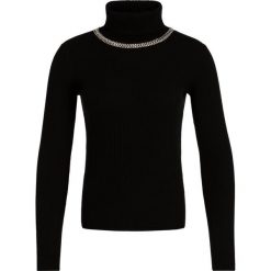 Golf Pinko Al19-20 PBK2 1B1457 Z478. Czarne swetry damskie Pinko, m, bez wzorów, z bawełny, bez rękawów, bez kaptura. W wyprzedaży za 409,00 zł.