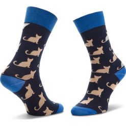 Skarpety Wysokie Unisex CUP OF SOX - All My Friends Are Dead D Granatowy. Niebieskie skarpetki damskie Cup of sox, bez wzorów, z elastanu. Za 24,00 zł.