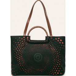 Desigual - Torebka. Czarne torby damskie na zakupy Desigual, bez wzorów, z poliesteru, duże, bez dodatków. Za 399,90 zł.