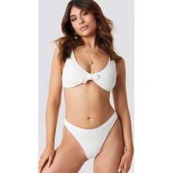 NA-KD Swimwear Smocked High Cut Bikini Panty - White. Białe panty damskie NA-KD Swimwear, bez wzorów. Za 80,95 zł.
