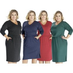 Sukienka midi krótka z kieszeniami, rozporkiem i rękawkiem PLUS SIZE JESIEŃ. Czerwone sukienki damskie Moda Size Plus Iwanek, na co dzień, na jesień, xl, w paski, klasyczne, z klasycznym kołnierzykiem, plus size, z krótkim rękawem, krótkie, midi, proste. Za 129,00 zł.