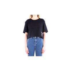 T-shirty z krótkim rękawem Calvin Klein Jeans J20J211509. Czarne t-shirty damskie Calvin Klein Jeans, s, bez wzorów, z jeansu, bez kołnierzyka. Za 200,74 zł.