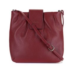 Torebki klasyczne damskie: Skórzana torebka w kolorze czerwonym – (S)23 x (W)24 x (G)2 cm