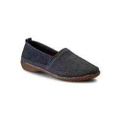 LASOCKI COMFORT WI20-ASIA-01. Niebieskie półbuty damskie Lasocki Comfort, bez wzorów, ze skóry, bez obcasa, bez zapięcia. Za 129,99 zł.