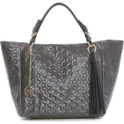 Torebki klasyczne damskie: Skórzana torebka w kolorze antracytowym – 42 x 30 x 20 cm