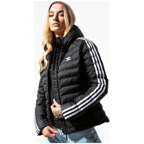 Adidas Kurtka Slim Jacket , czarny, rozmiar S. Czarne kurtki damskie Adidas, s, w paski, z nylonu, klasyczne, bez kaptura. Za 399,99 zł.