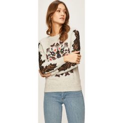 Desigual - Sweter. Szare swetry damskie Desigual, s, bez wzorów, z bawełny, bez rękawów, bez kaptura. W wyprzedaży za 279,90 zł.