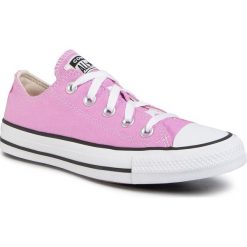 Trampki CONVERSE - Ctas Ox 166708C Peony Pink. Różowe półbuty damskie Converse, bez wzorów, z gumy, bez zapięcia. W wyprzedaży za 199,00 zł.