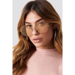 Le Specs Okulary przeciwsłoneczne Say My Name - Gold. Brązowe okulary przeciwsłoneczne damskie aviatory Le Specs. Za 283,95 zł.