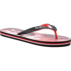 Japonki PEPE JEANS - Hawi Lume PMS70074 Black 999. Czarne klapki męskie Pepe Jeans, bez wzorów, z jeansu. W wyprzedaży za 69,00 zł.