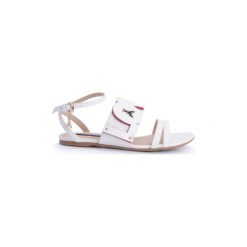 Sandały Patrizia Pepe 2V7811/A4AC-W277. Szare sandały damskie Patrizia Pepe, bez wzorów, bez obcasa, bez zapięcia. Za 399,00 zł.
