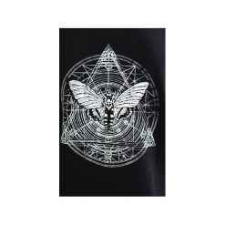 MOTH HOODIE IN BLACK. Czarne bluzy męskie The Hive, m, bez wzorów, bez kołnierzyka, bez rękawów, bez kaptura. Za 219,00 zł.