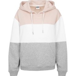 Bluzy damskie: Urban Classics Ladies Oversize 3-Tone Hoodie Bluza z kapturem damska różowy/biały
