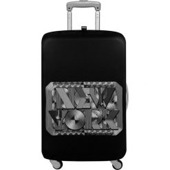 Pokrowiec na walizkę LOQI Type New York Retro. Czarne walizki LOQI, bez wzorów, z elastanu, retro. Za 114,00 zł.