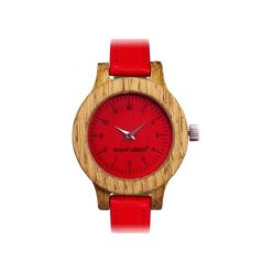 Zegarek SmartWoods Damski Drewniany Simple 8834 Dąb Red. Czerwone zegarki damskie SmartWoods. Za 399,99 zł.