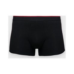 Bokserki męskie (bez nadruku, gładkie) - czarne. Czarne bokserki męskie MegaKoszulki, z nadrukiem, z elastanu. Za 34,90 zł.